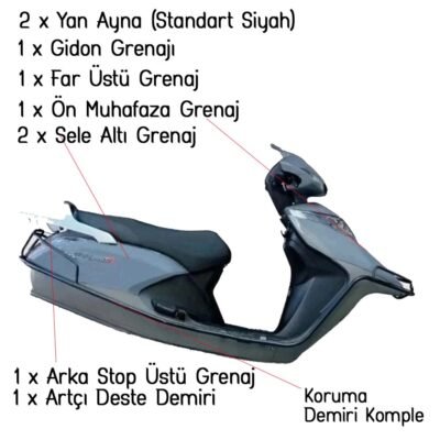 Arora Special 10 Parça Gri Renk Grenaj Seti