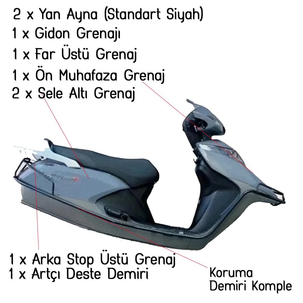 Arora Special 10 Parça Gri Renk Grenaj Seti